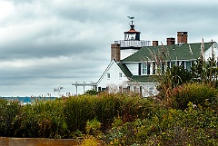 Nayatt Point Lighthouse Among Wildflowers in Rhode Island